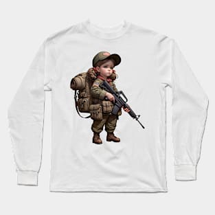 The Little Girl and a Toy Gun Long Sleeve T-Shirt